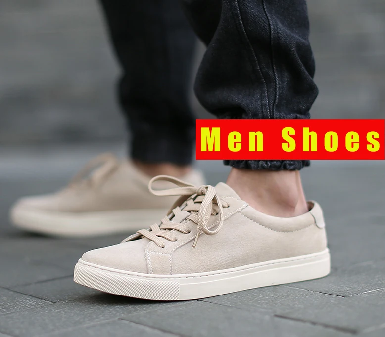 Fashion Breathable Men Casual Shoes Spring Autumn Leather Flats Hot Sale High Quality Platform Lace Up Male 3810 | Обувь