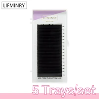 5cases quality eyelash extensions tray fake mink single eyelash size single eyelash soft natural eyelash