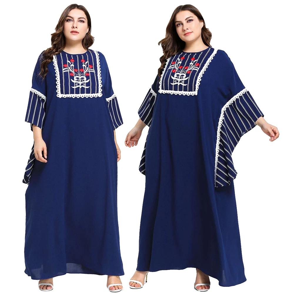Этнический стиль abaya женское мусульманское длинное платье для девочки jilbaw