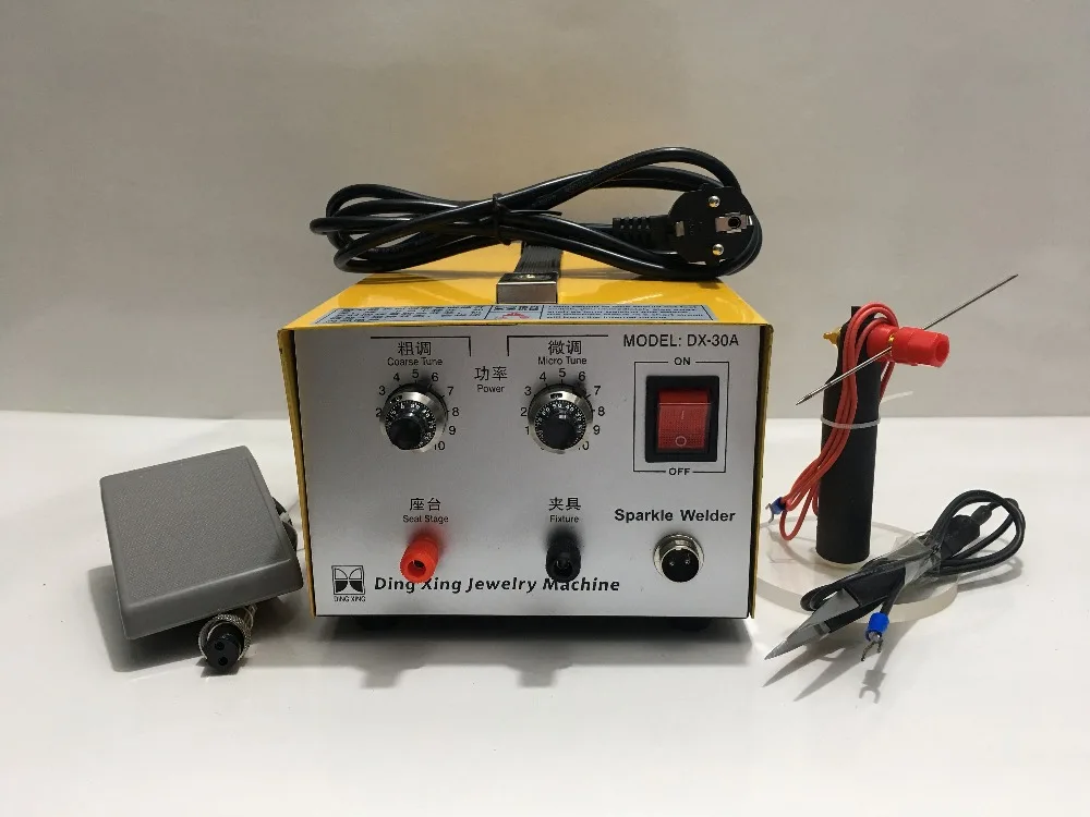 DX-30A  spot welding Good Pulse Spot Welder 200W Jewelry Welding Machine Gold Silver Platinum 110v/220v