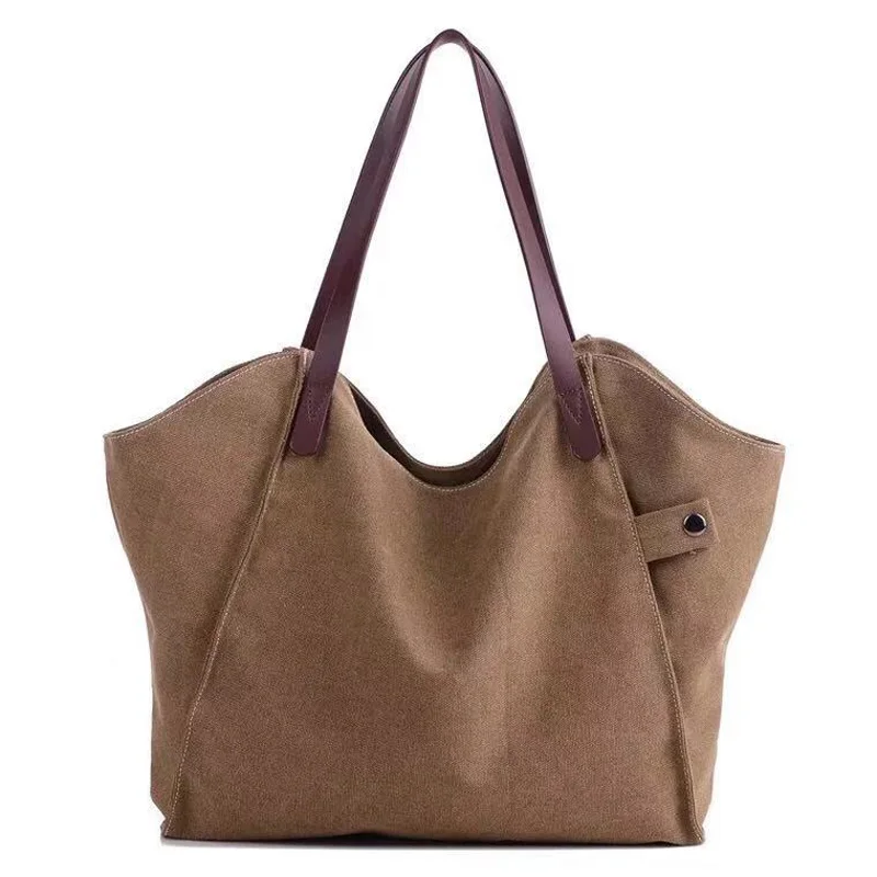 brown Женские несимметричные холщовые сумки через плечо Bolsa Feminina сумки женские брендовые сумки-шопперы для женщин - Цвет: brown
