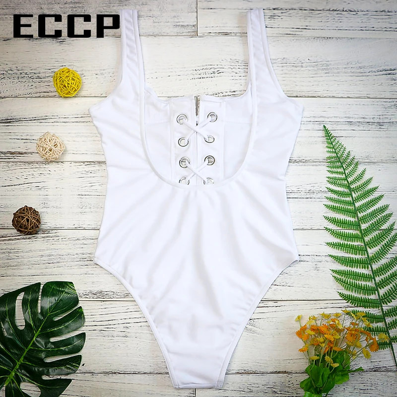 ECCP 2018 сексуальный купальник пуш ап Цельный купальный костюм для женщин с