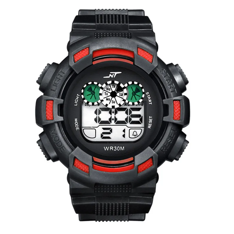 Montre homme sport 2018 Цифровые мужские светодиодные цифровые часы с сигнализацией для