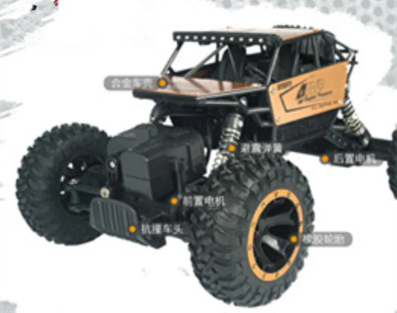 

2.4G Crawler Off load Remote Control Car 4WD Rock Crawler Car Bigfoot Rc Racing Car Metal Alloy material Toy Model kid best gift