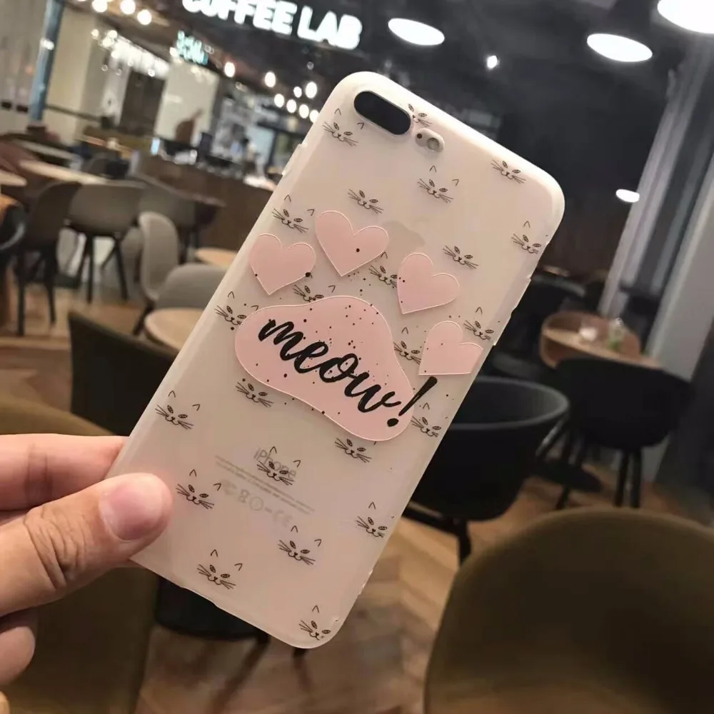 3D дизайн Hello kitty милый чехол с мультяшным котом для iphone 6 6s 4 7 plus 5 роскошный мягкий