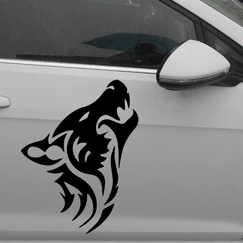 

length:50cm Wolf Silhouette Classic Car Sticker For Cars Side, Truck Window ,Auto Door Kayak Vinyl Decal 8 Colors