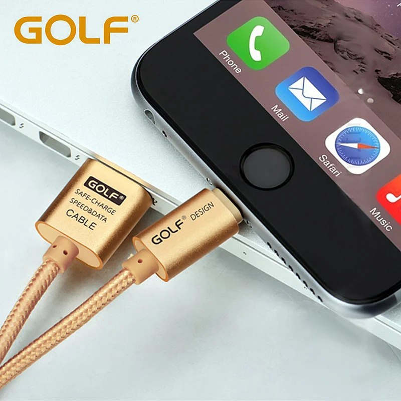 Зарядное устройство GOLF а для iPhone 5 5S 6 6S Plus iPad 4 mini 2 Air зарядный кабель передающий
