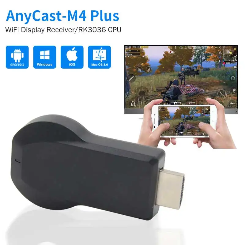Tv Stick Anycast M4 Plus поддержка 1080P Full-HD USB 2,0 Wifi Дисплей Dongle 2,4g HDMI медиа видео стример для смартфонов