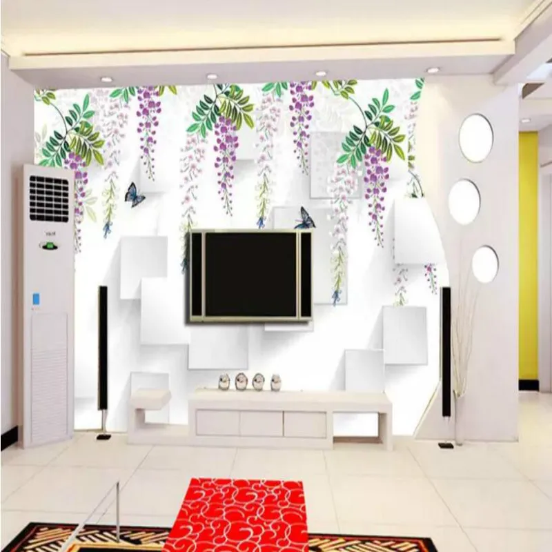 3D Ручная роспись цветы настенная бумага для стен 3d декоративная фоновая