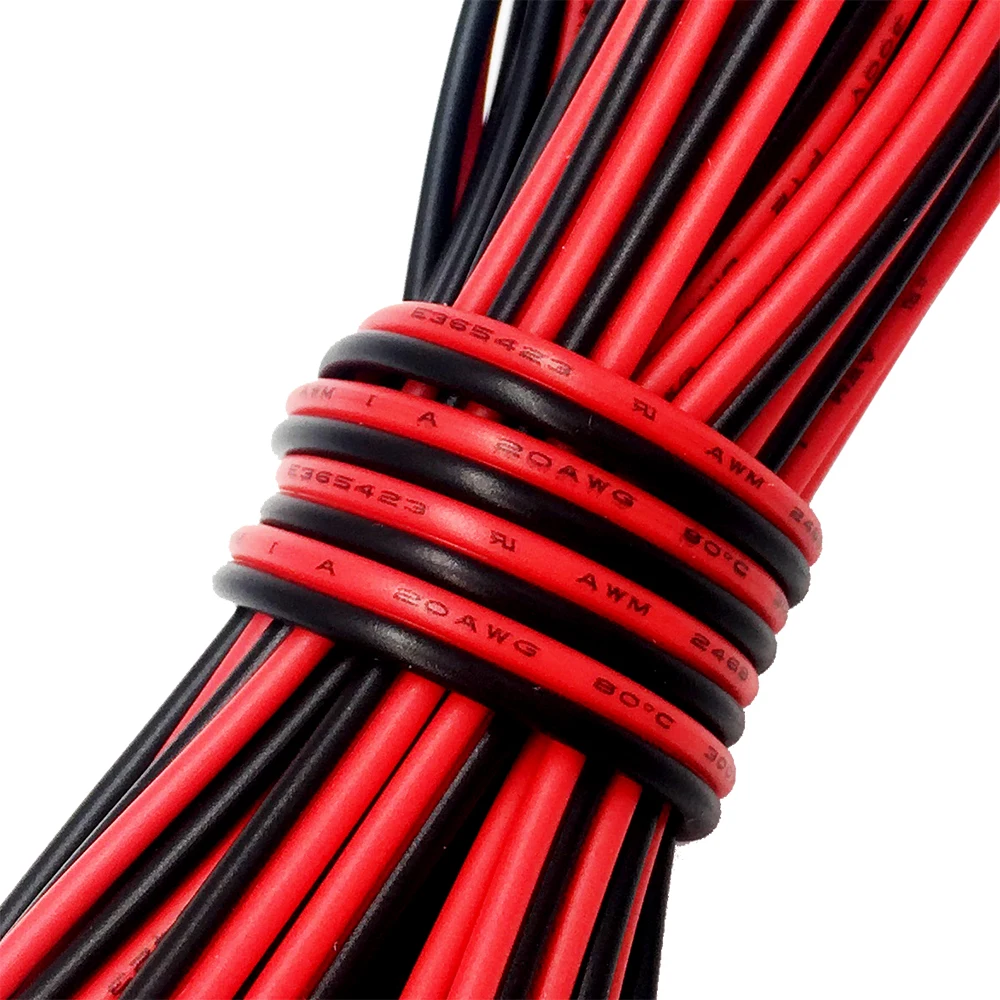 10 метровый удлинитель из луженой меди красный черный провод 20 AWG 2 контактный