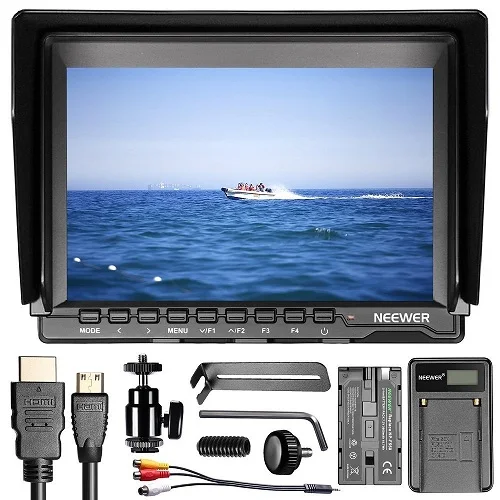 1xUSB Battery Charge Neewer NW74K 7 ''Ultra HD 4K 1280x800 ips экран камеры полевой монитор, 16:10/4:3 регулируемый дисплей соотношение для sony Canon Nikon - Цвет: 1xUSB Battery Charge