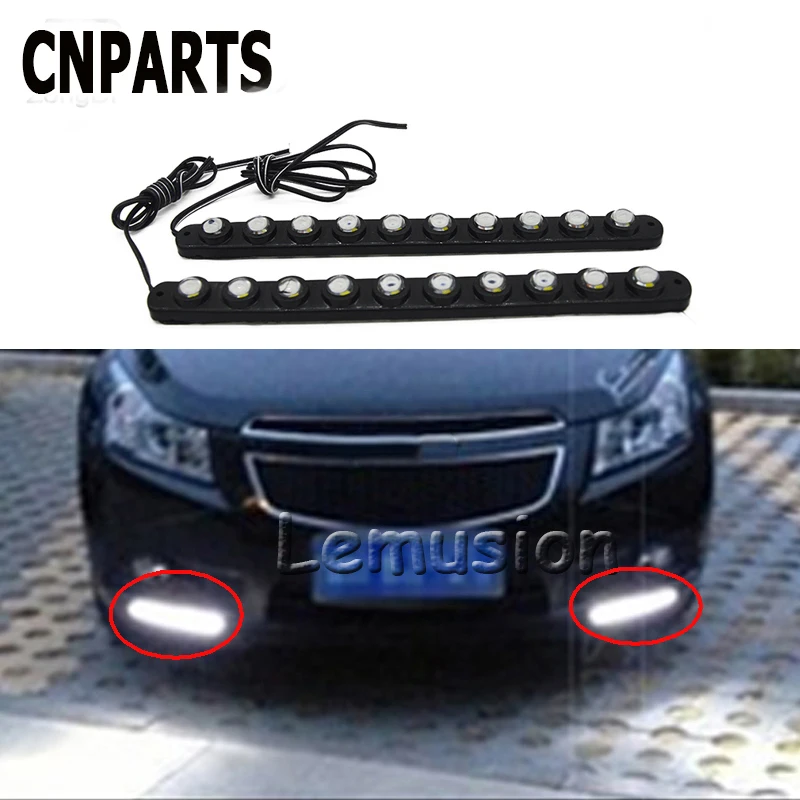 CNPARTS Waterproof Eagle Eye DRL Running Fog Lamp 10 LED Lights ED For Audi A4 B7 B5 A6 C6 Q5 Honda Civic 2006-2011 Accord CRV | Автомобили