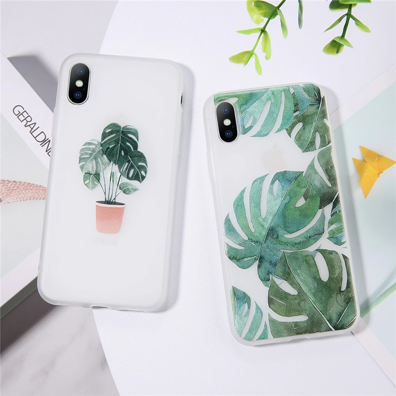 Чехол для iphone 5, 5S, SE, 6, 6 s, 7, 8 Plus, XS Max, XR, X, Зеленый Бонсай, ваза, Прозрачный чехол для телефона, чехол
