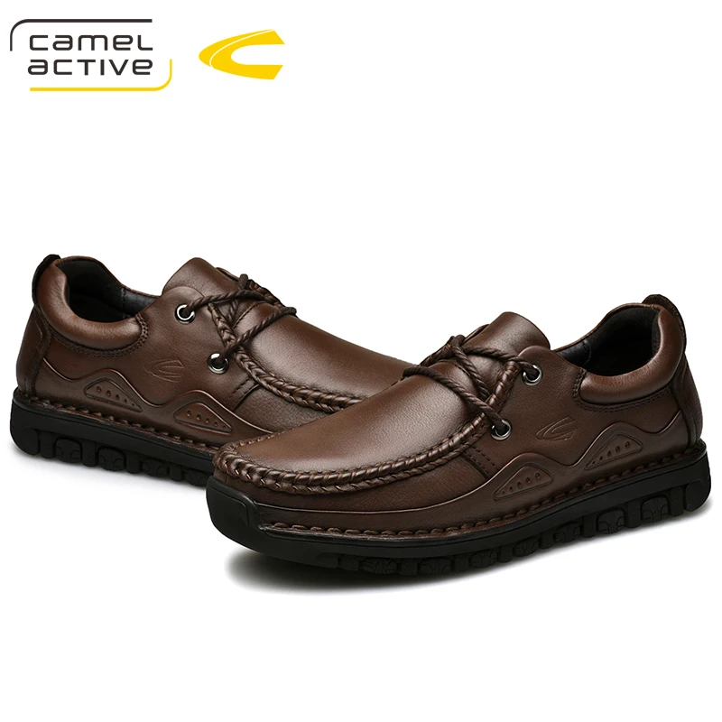 Camel Active New Men Casual Shoes Genuine Leather Lace-up Breathable Soft Autumn Flats Formal Plus Size | Обувь