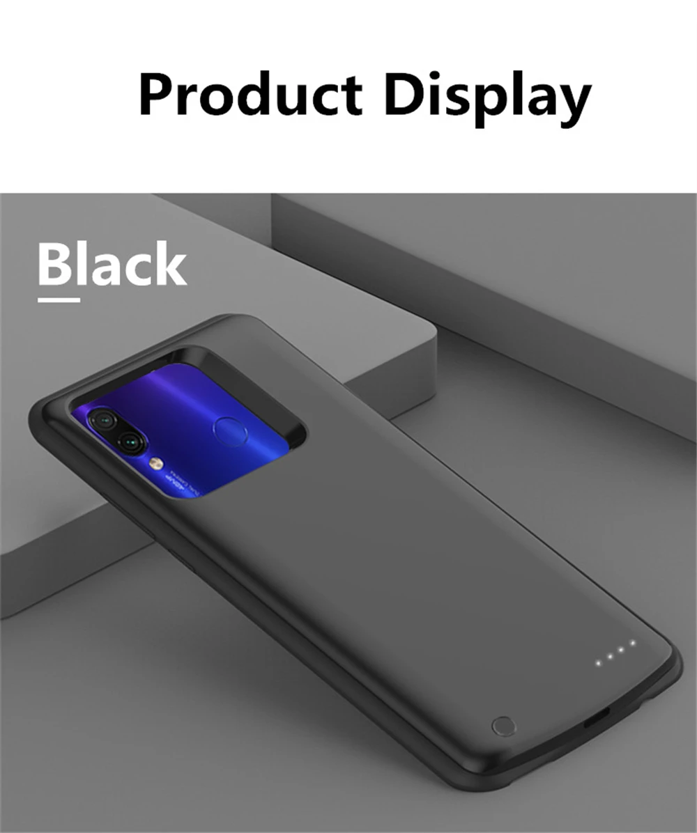 6500 мАч зарядное устройство чехол для Xiaomi Redmi Note 7 Pro резервного питания банк зарядки чехол для Redmi Note 7 Внешний контейнер для аккумуляторных батарей