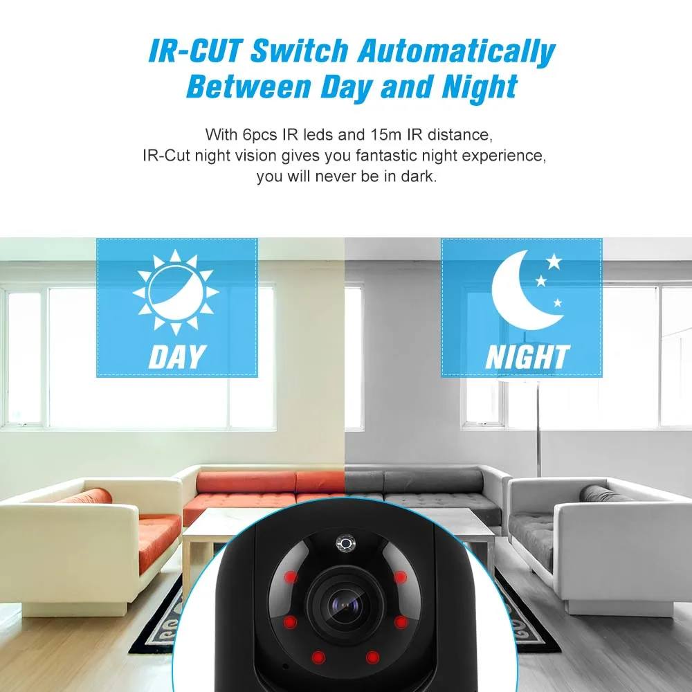1080P WI FI Камера Беспроводной Видеоняни и радионяни IP Обнаружение движения Ночное
