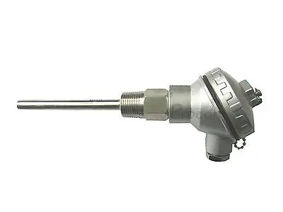 

RTD PT100 Temperature Sensors 4" Probe with 1/2" NPT Threads & Terminal Head