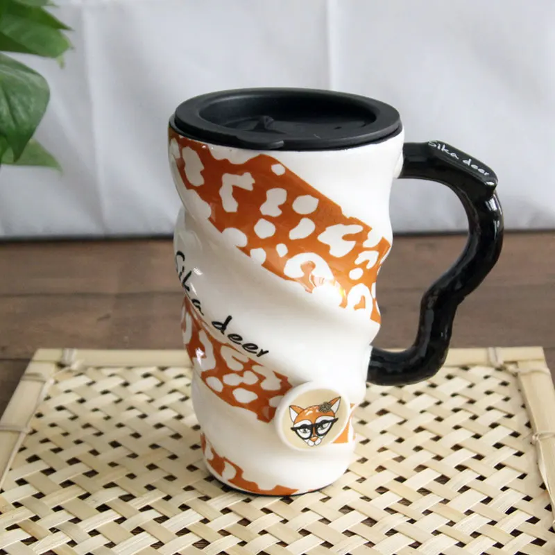 Креативные керамические кофейные кружки чашки для чая с ручкой