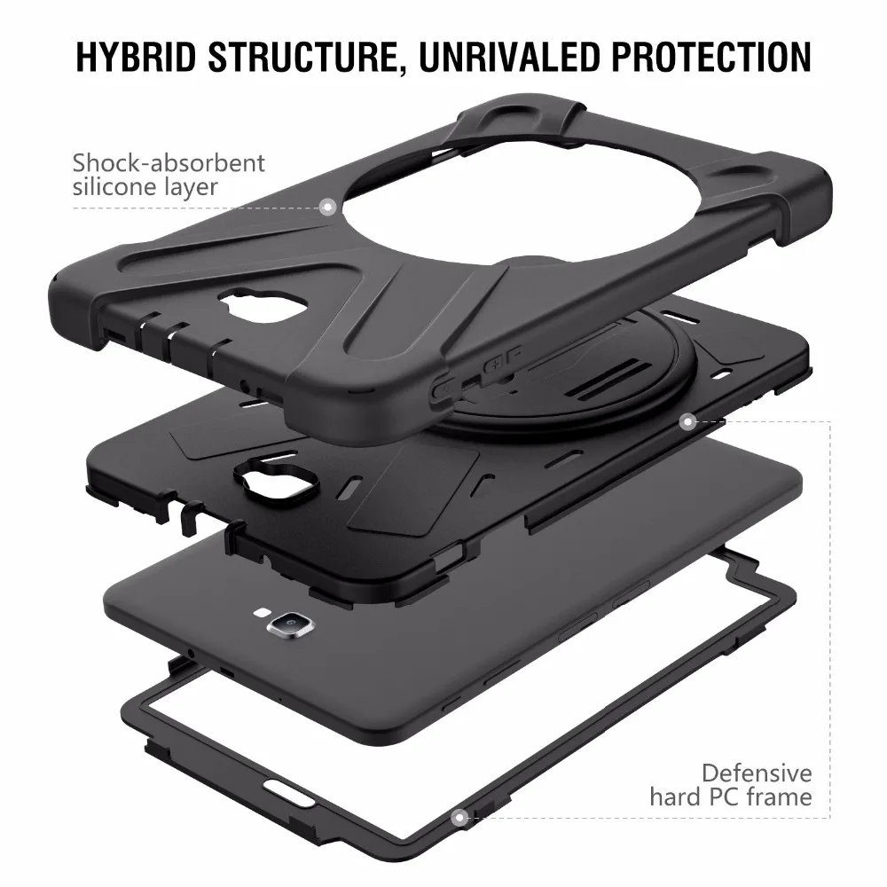 Чехол MoKo для Samsung Galaxy Tab A 10 1 [Heavy Duty] [ударопрочный] гибридный прочный подставка с