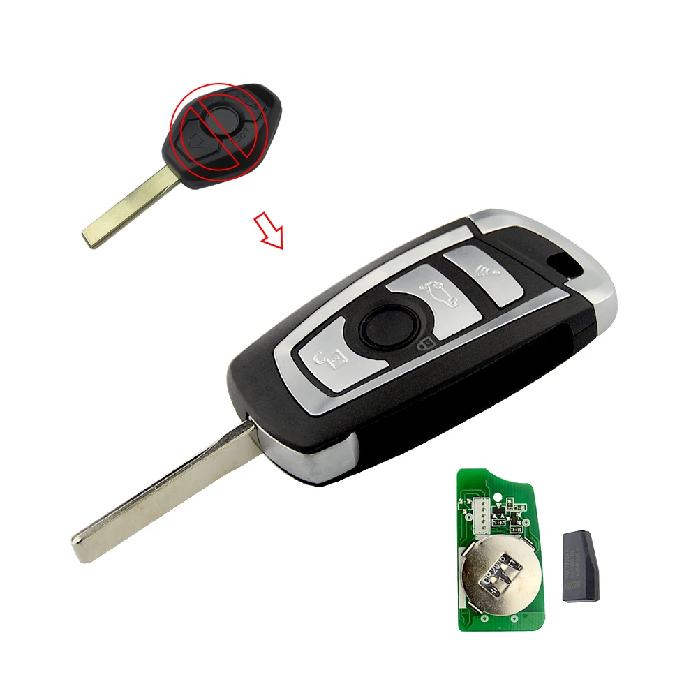 OkeyTech модифицированный раскладной дистанционный ключ 315/433 МГц HU92 ID44/ID46 чип для BMW