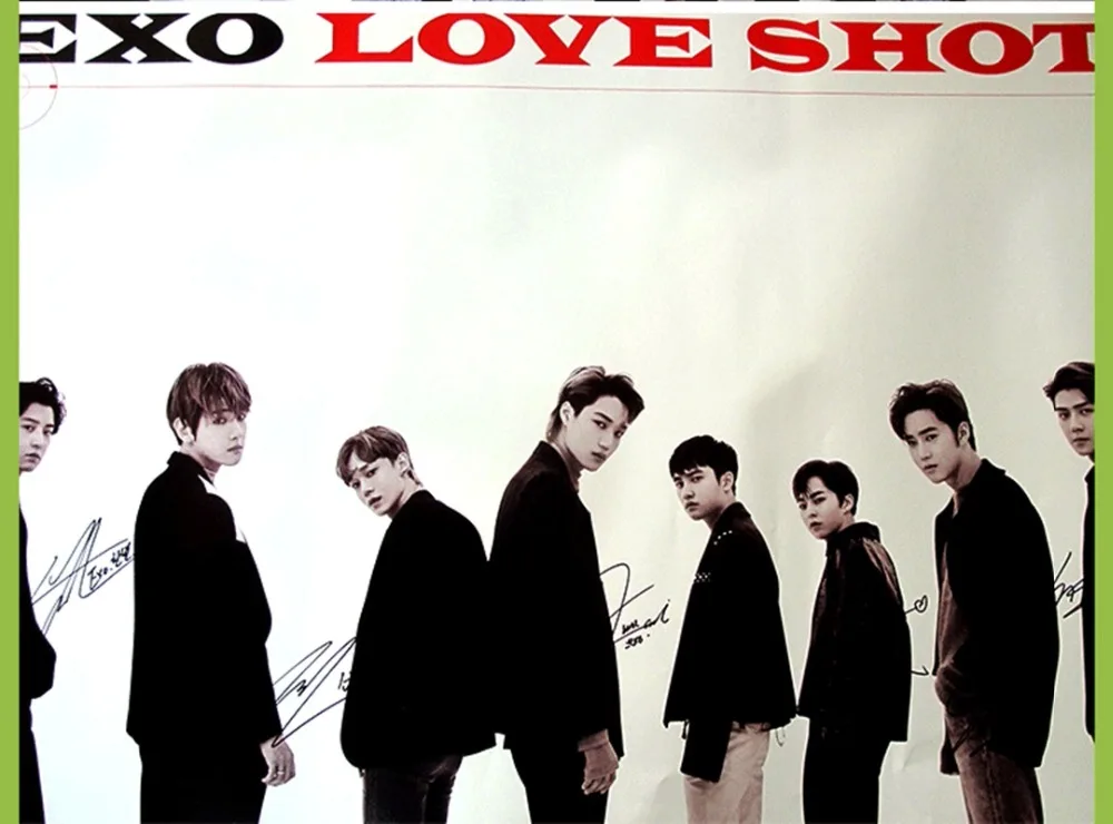 Подписанный EXO с автографом 5-й альбом LOVE SHOT CD+ Фотокнига K-POP122018