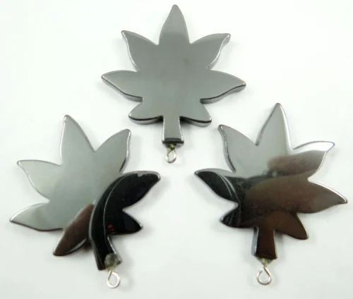 Натуральный кварцевый кристалл Титан Гематит ручной работы кленовый лист