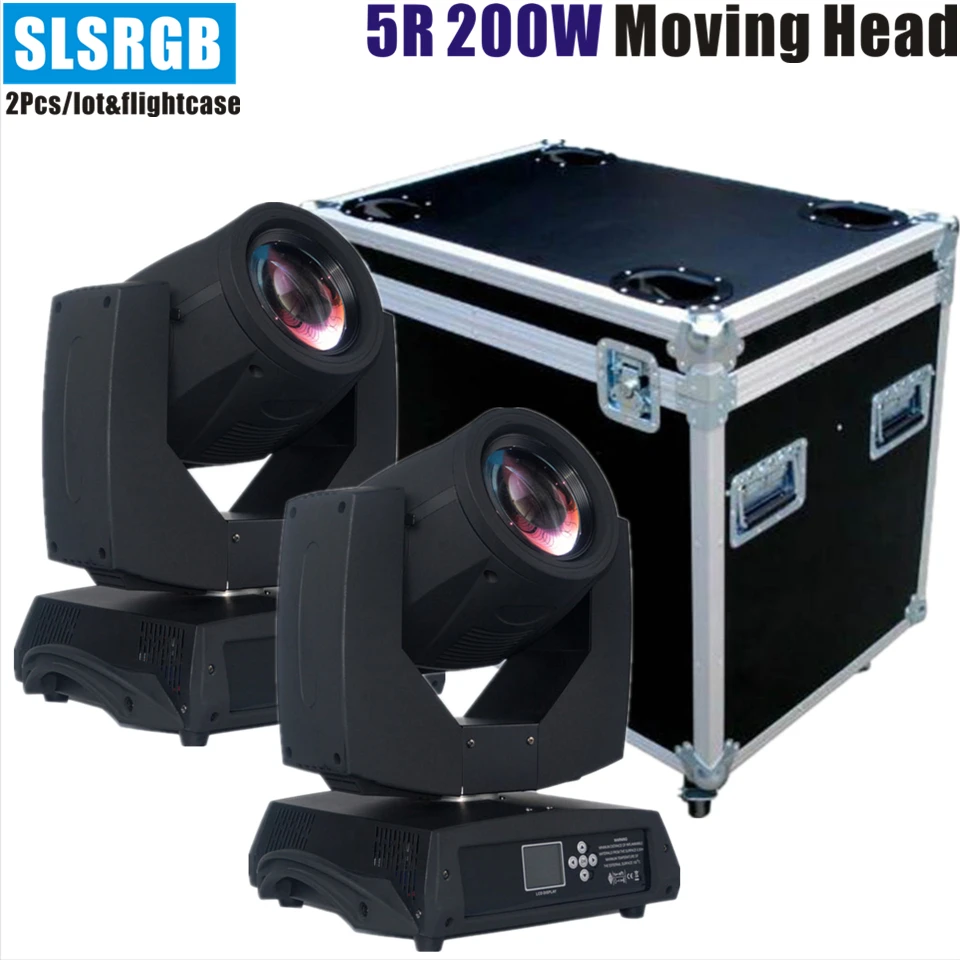 2 шт./лот и кейс Свет Свадебные вечерние шоу dj диско sharpy луч 200w 5r moving головной