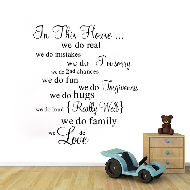 English proverb house rules wall stickers children's room home living decoration | Дом и сад
