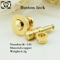 10pcs customization woodbox button lock surface plating 18k gold copper material dark lock woodbox hardware accessories kmx 145