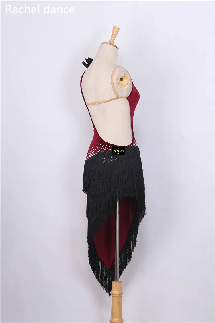 2018 Latin Dance Dress Women Girls Fringe Style Back Opening Cha-Cha Salsa Samba Tango Competition Costume Tassel Lady Top | Тематическая