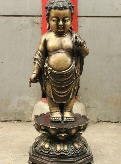 40 народный Тибет Чистая Бронза шакиямуни сакиямуни принц Будда Стенд статуя