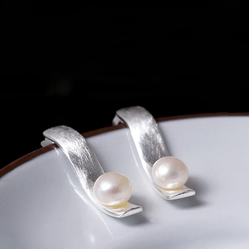 Pearl 100% 925 пробы серебряные ювелирные изделия гипоаллергенный стержень серьги для