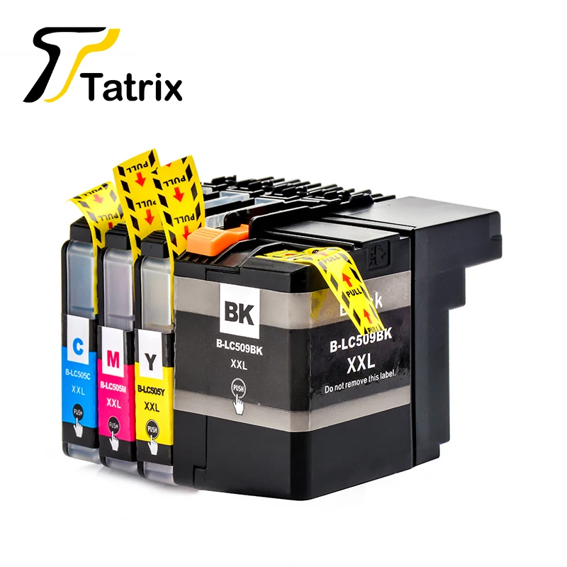 Чернильный картридж Tatrix 4PK для принтера Brother LC509 LC505 DCP-J100 DCP-J105 MFC-J200 | Компьютеры и