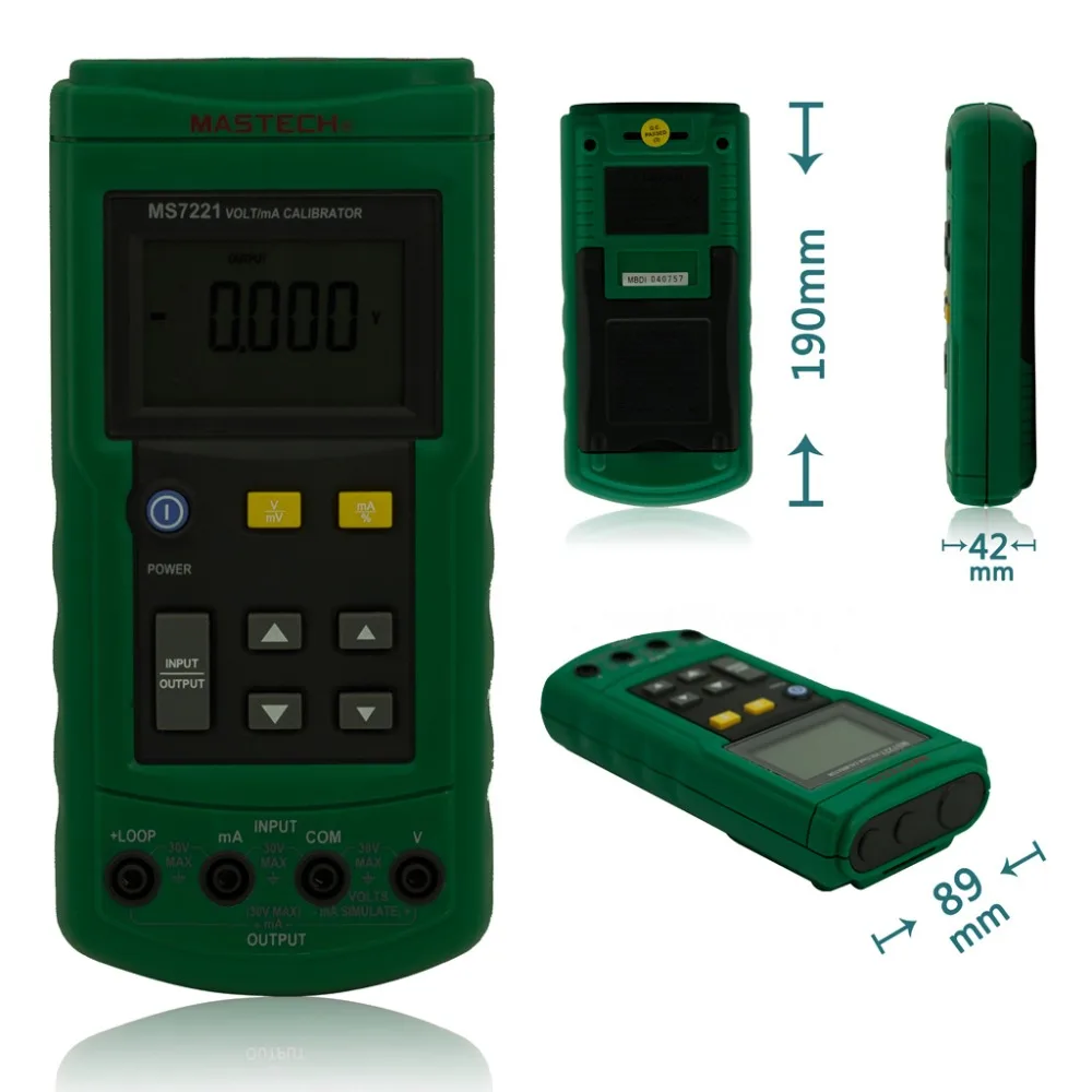 Mastech MS7221 Вольт/мА напряжение тока калибратор источник/выход Шаг DC 0 10 в 24 мА тестер