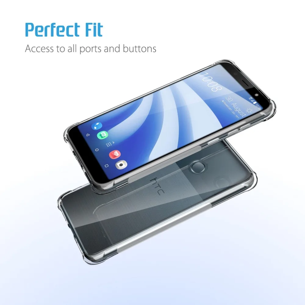 SLEO Transparent Clear Case for HTC U12 Life Silicone Soft Back Cover Coque Funda 6.0&quot |