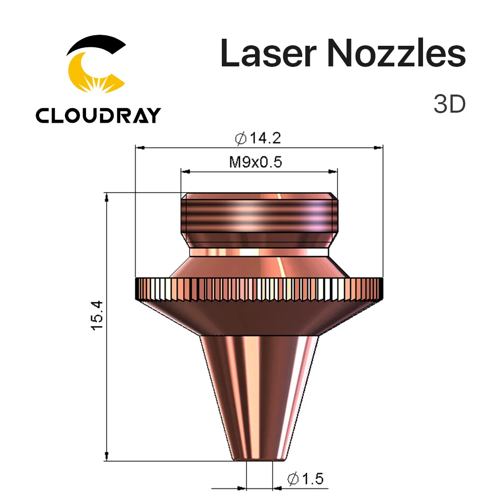 Оптоволоконная Лазерная насадка Cloudray OEM PRECITEC 3D M9 D14.2mm H15.4mm Raytools аксессуары для