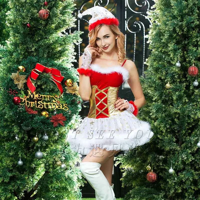 JSY Porno женское рождественское нижнее белье для косплея сексуальное эротическое с