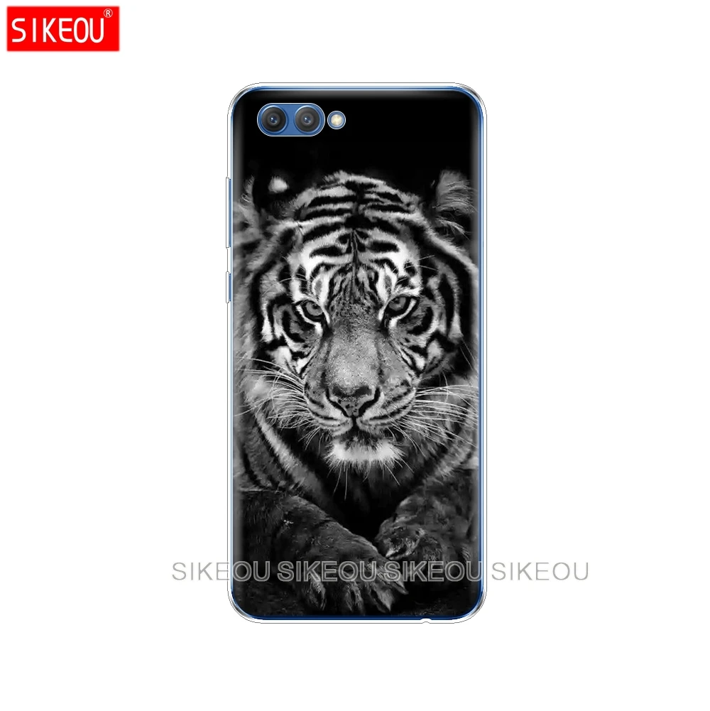 Силиконовый чехол для телефона huawei honor 10 чехол s для honor 10 чехол Coque Etui full 360 Защитный Волк тигр, Лев, Леопард медведь - Цвет: 10138