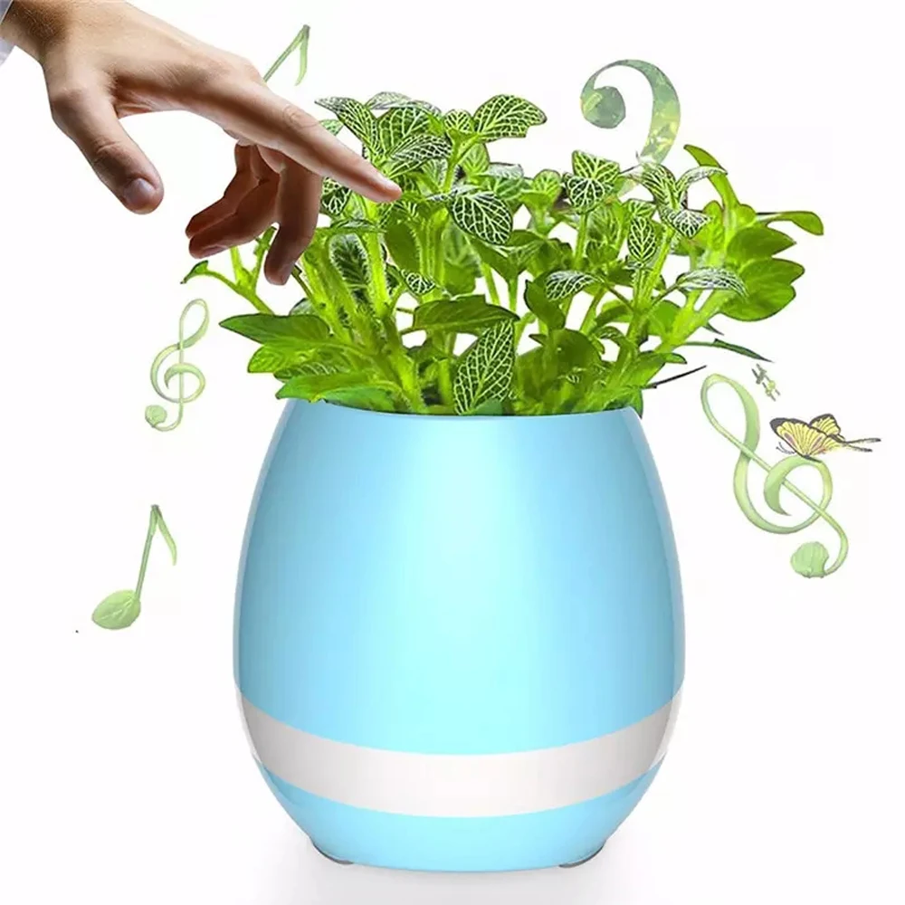 Smart Music Flower Pot громкоговоритель Bluetooth Управление стерео Динамик с микрофоном 18650