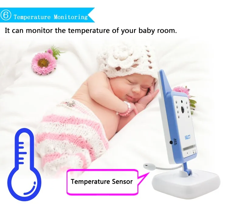 BILLFET Беспроводной 360 Видеокамера 2.4 дюймов ЖК-Цифровой Видео Baby Monitor с Камерой VOX Радионяня Монитор Радио Видео няня детские видео няня Видео Монитор Младенца радионяня с камерой РАДИО НЯНЯ радионяня рация