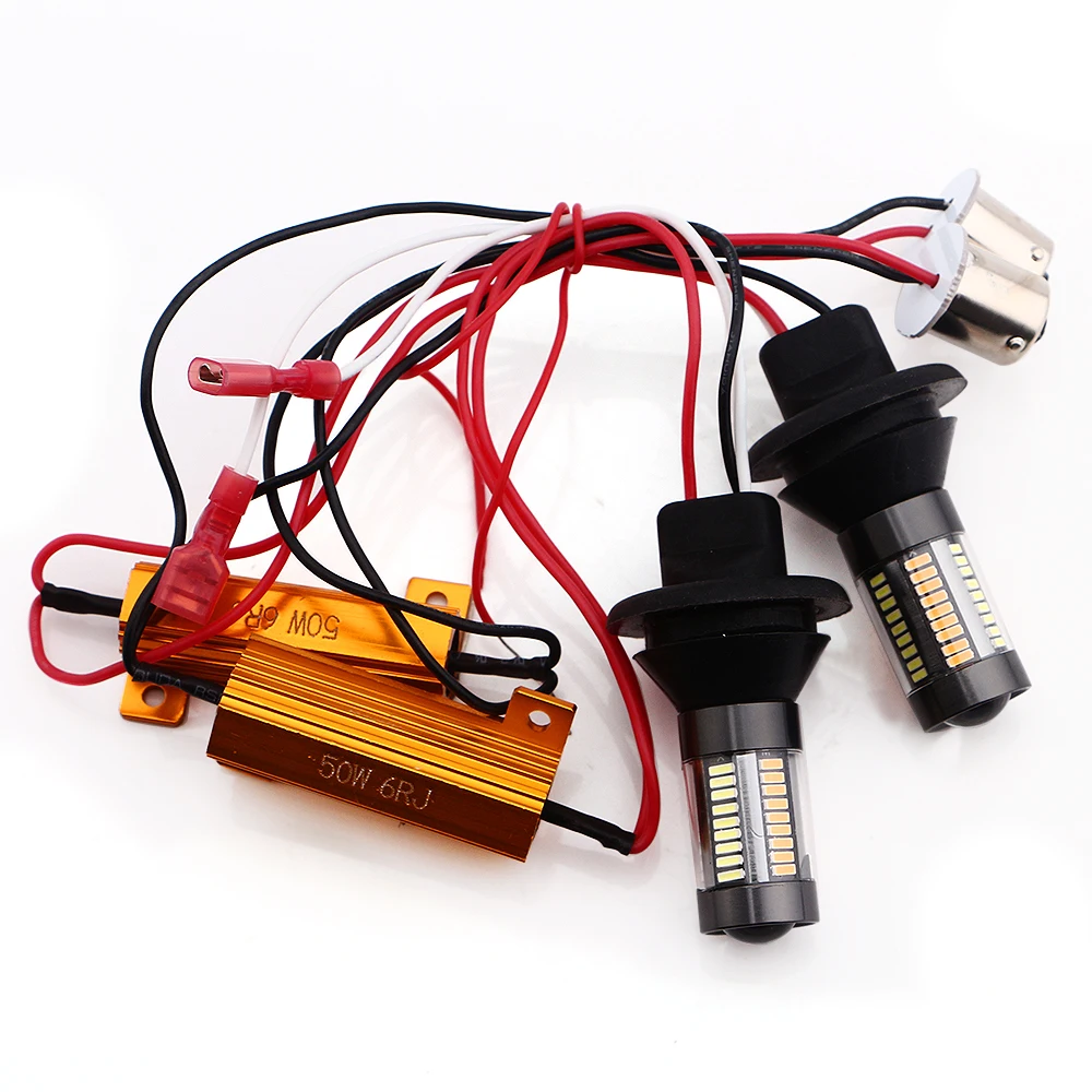 2 шт. Canbus Белый Янтарный переключатель PY21W BAU15S P21W BA15S 3156 T20 7440 Led DRL указатель