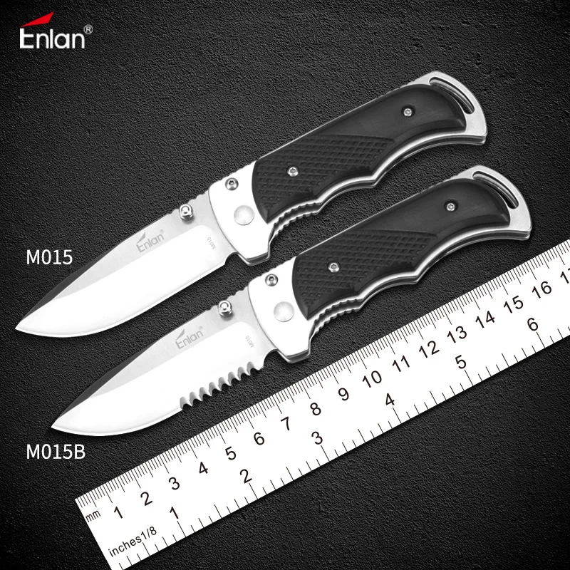 Маленький складной нож ENLAN M015 8Cr13Mov шлифовальное лезвие 58 60HRC Охотничий