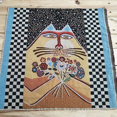 2pcs 48x48cm Chainho, пряжа окрашенная жаккардовая полиэфирная хлопковая ткань для шитья, подушки, подушки, сумки материал, Лоскутная Ткань украшения - Цвет: 2pcs 48x48cm