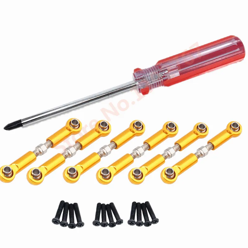 RC Car WLtoys Metal Adjustable Turnbuckle Linkages Pull Rod Front Rear Servo Link(Al.) Screwdriver 1/18 A949 A959 A969 A979 k929 | Игрушки и