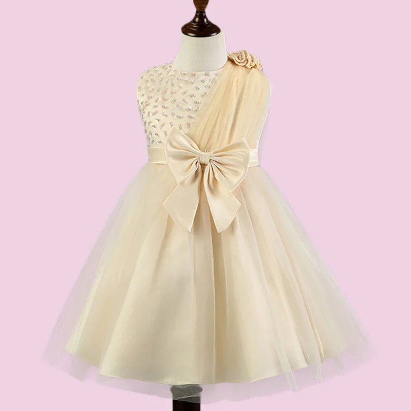 Вечернее платье для девочек бальное без рукавов с цветочным принтом одежда