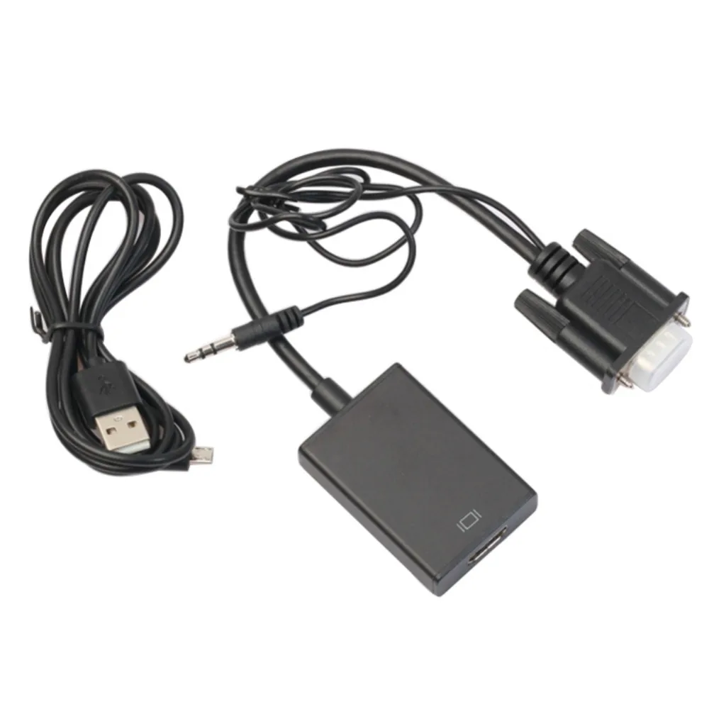 EDAL VGA в HDMI адаптер с 3 5 мм аудио поддержкой 1080P и USB питания Видео кабель конвертер