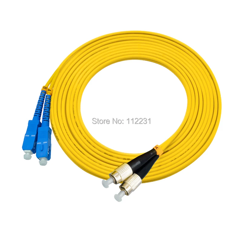 15Meters SC to FC Singlemode Duplex Optical Fiber Patch Cord Cable SC/PC-FC/PC 3.0mm 9/125 SC-FC 15M | Мобильные телефоны и