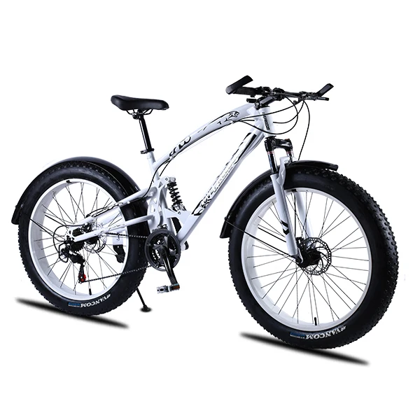 21 speed White Любят свободу высокое качество велосипеда 7/21/24/2 7 Скорость 26*4,0 с крупными покрышками для езды по передние и задние амортизаторы двойной дисковый тормоз амортизационная вилка для велосипеда - Цвет: 21 speed White