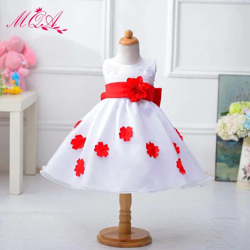 

Wedding Bridesmaid Kids Dresses Girls Flower Petals Clothes Vestidos Meninas De Festa Summer Party Princess Girls Dress TZ89