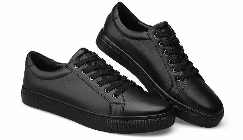 new top fashion 2017 men genuine leather dress shoes mens lace-up flats black white casual big size 38-47 48 49 male | Обувь